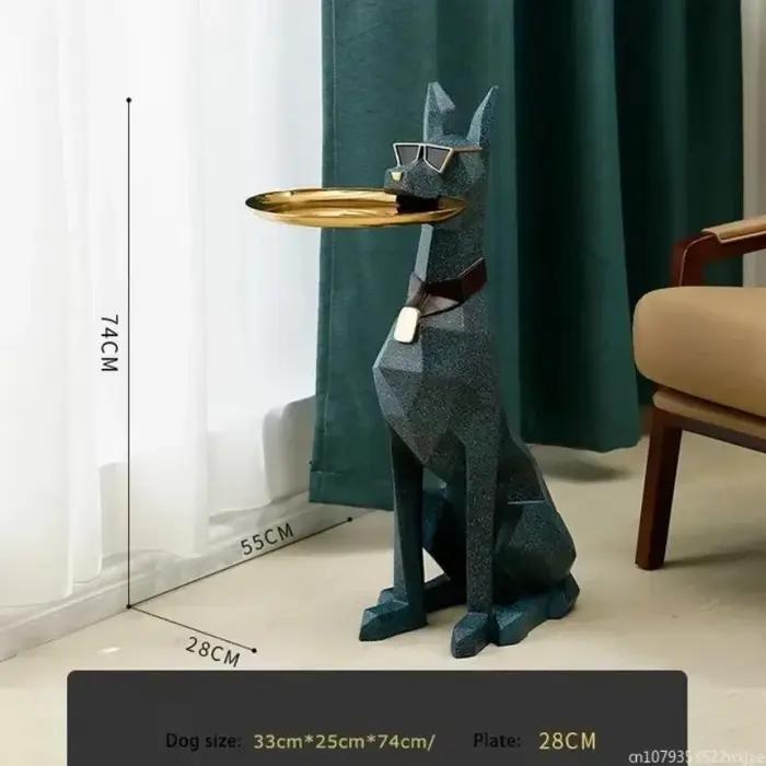 Grande table d'appoint Doberman de luxe