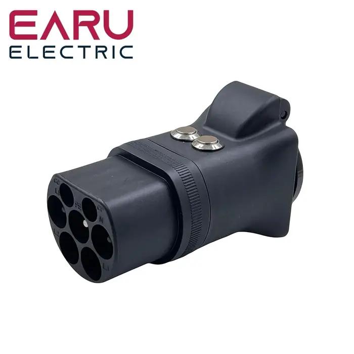 Avec interrupteur, nouvelle prise mâle Portable 220V Type 2 vers prise Schuko, adaptateur de charge