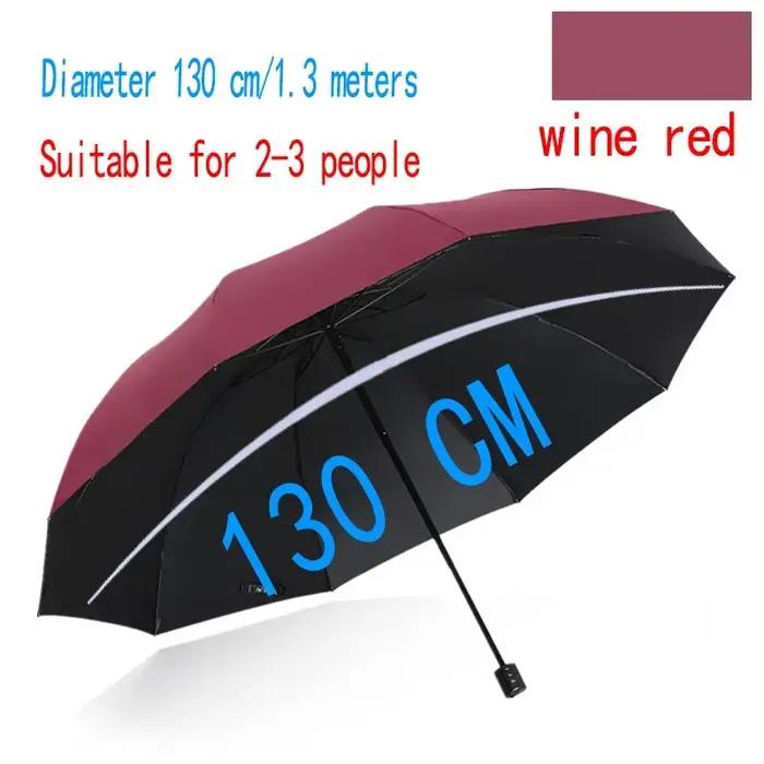 Parapluie pliant surdimensionné de 130CM, coupe-vent et imperméable, grand parasol de soleil et de p