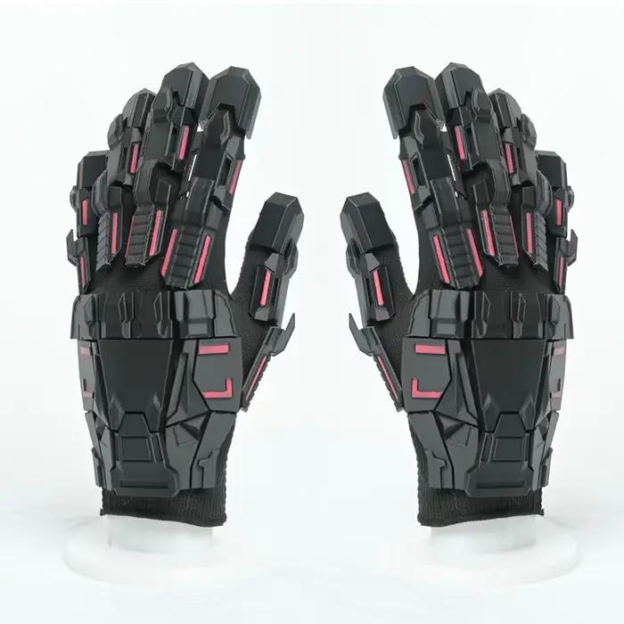 Gants armure tactique cyberpunk mécanique protection équipement tir airsoft cosplay Halloween