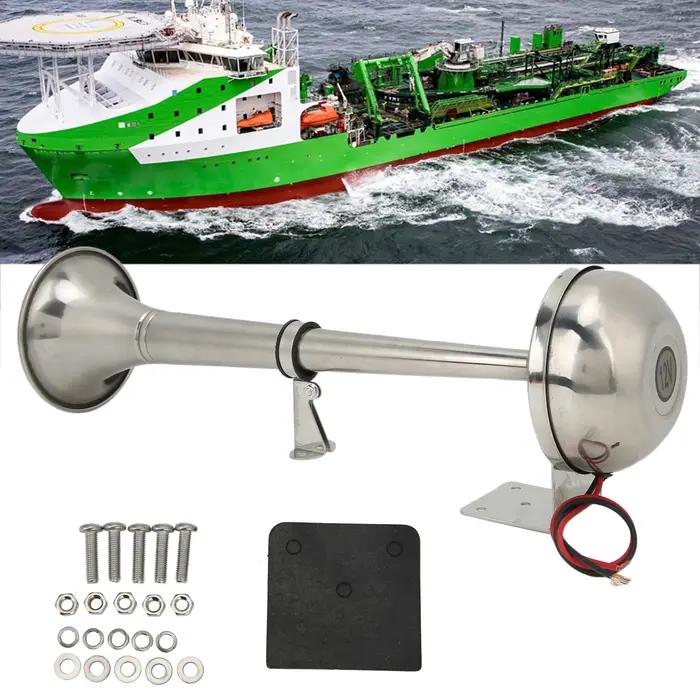 Trompette marine forte 30 watts klaxon à air acier inoxydable pour bateaux RVs yachts sécurité voyage océan naviguer croisière nautique