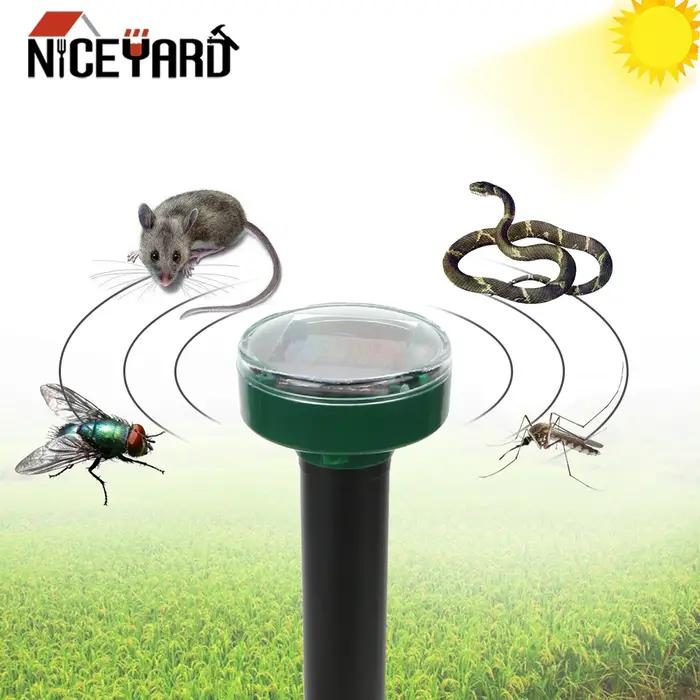 Ultrasonique sonique souris taupe antiparasitaire répulsif solaire serpent moustique oiseau fourmis contrôle jardin