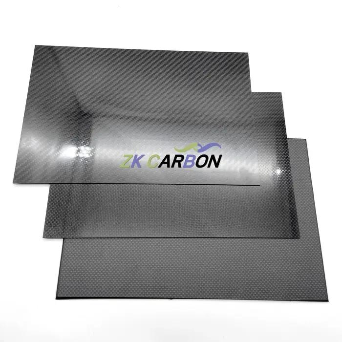 Feuilles de Fiber de carbone 3K, 350mm x 150mm, haute dureté, panneau 100% pur, épaisseur 0.5-5mm, matériau de modèle en Fiber de carbone, 1 pièce