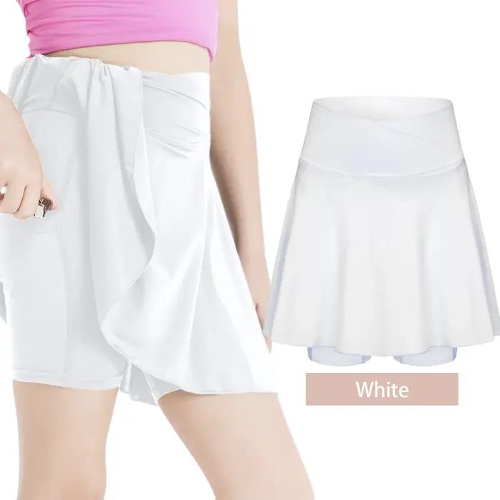 Jupe-Short Sportive pour Tennis avec Poches Latérales et Taille Haute – Tenue Active pour Filles