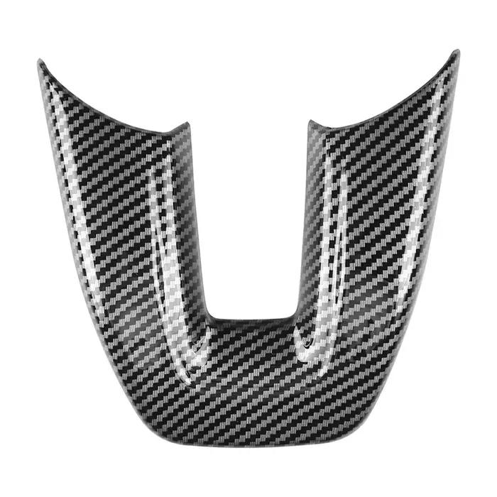 Couverture de panneau de volant de style V noir brillant de voiture