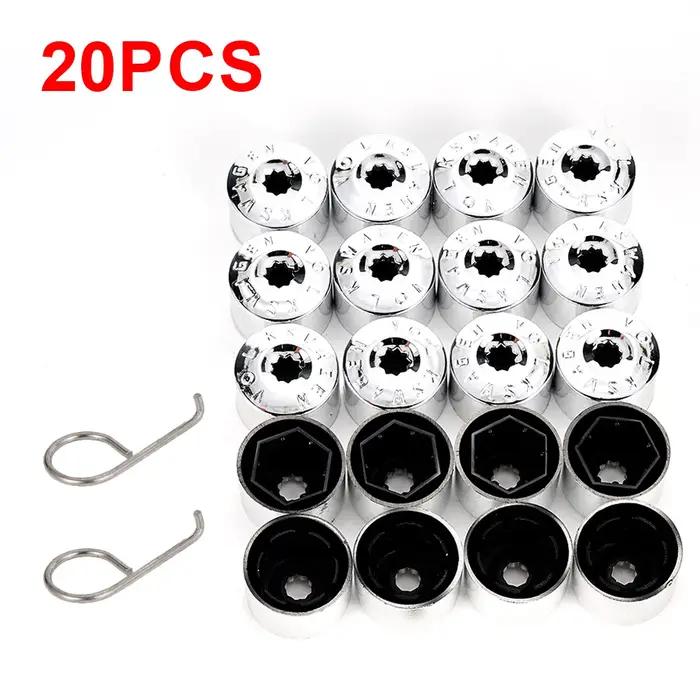 Couvercles de boulons de roue en alliage pour VW, GOLF, PASSAT, POLO, 17mm, 20 pièces/ensemble