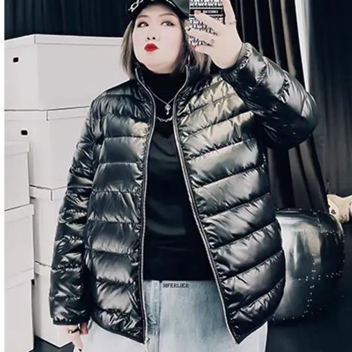 Parka matelassurera à col montant pour femme, veste noire, vêtements d'extérieur pour femme, optique
