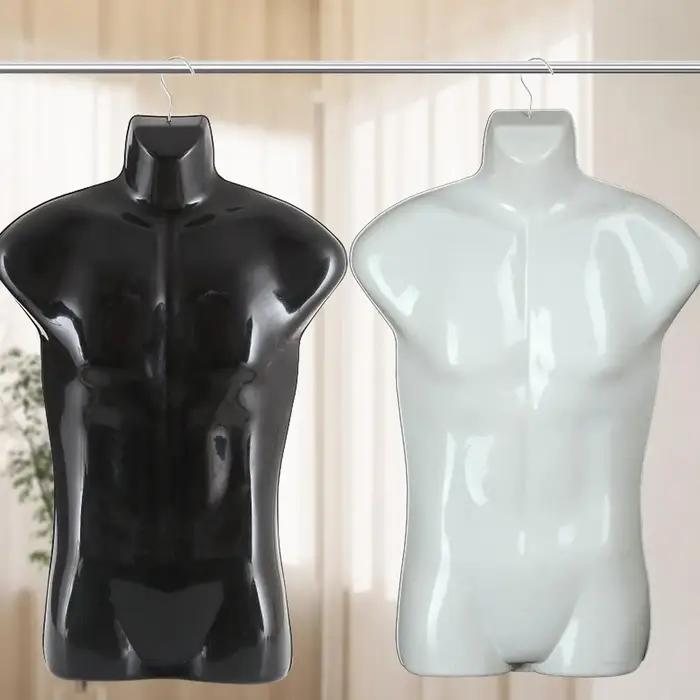 Mannequin Torse Masculin Robuste avec Crochet Rotatif pour Exposition de Vêtements Polyvalents Occasions Spéciales