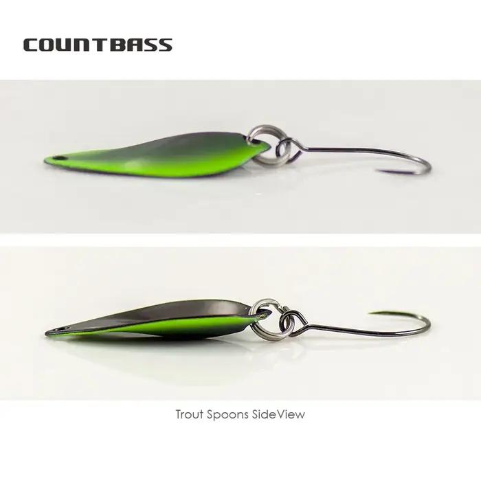 COUNTBASS 1 pièce 3/64oz 1.2g cuillère de coulée leurre de pêche pour truite avec crochet sans ardil