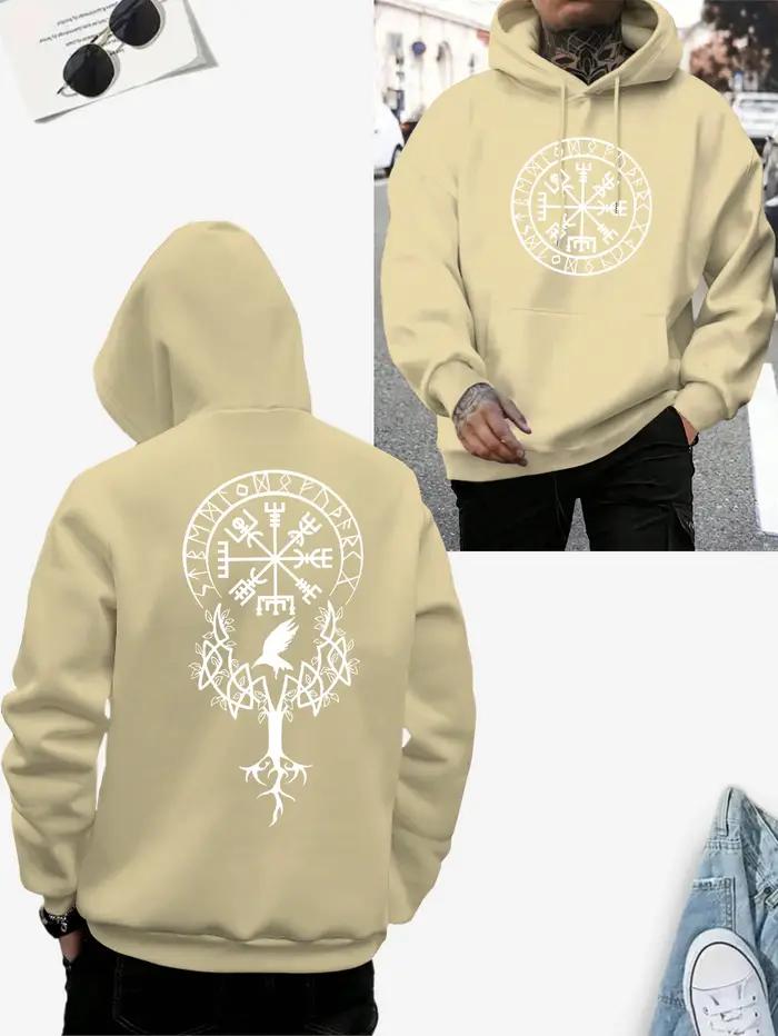 Viking Rune Yggdrasil mythologie nordique tendance de rue hommes/femmes sweat à capuche automne hiver quotidien décontracté ample chaud vêtements de sport