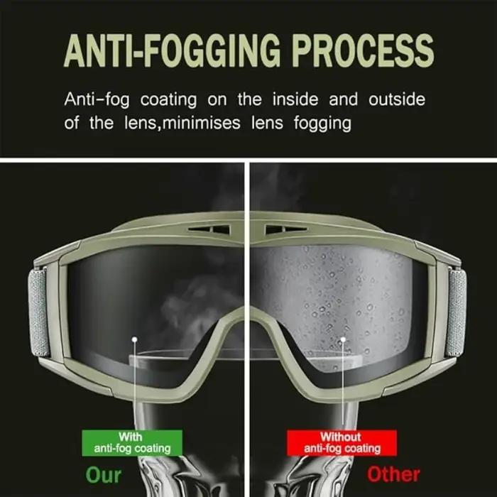 Lunettes tactiques militaires pour chasse - Protection anti-vent et anti-sable - Certifiées airsoft
