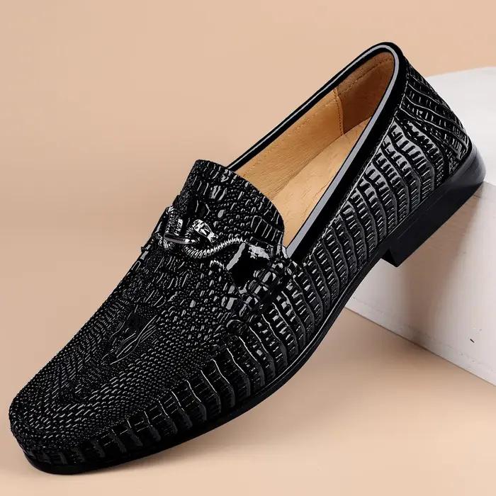 Mocassins en cuir véritable pour hommes