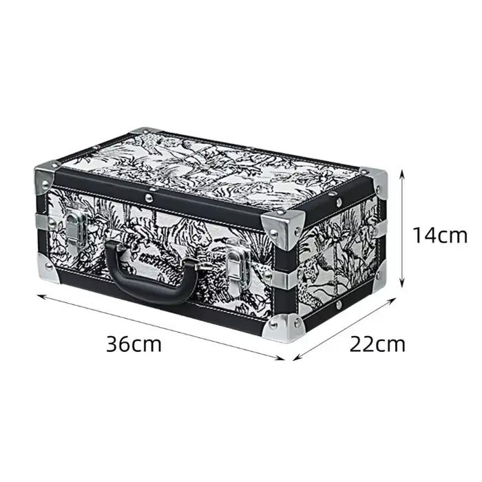 Boîte de rangement en cuir, boîtes de rangement pour vêtements, étui d'organisation d'accessoires de