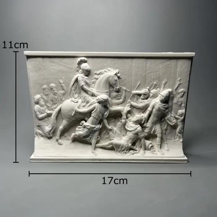 Figurines d'impression stéréoscopiques de guerrier romain, Statue en plâtre en Relief, décoration de