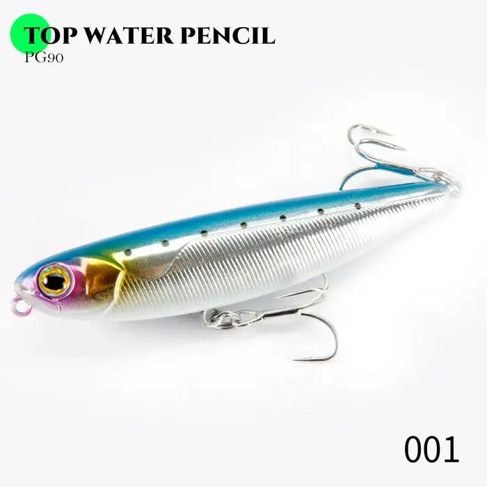 Hunthouse flottant Topwater crayon leurre de pêche 60mm 90mm 100mm Surface dur appât WTD eau salée pour brochet bar truite matériel de poisson