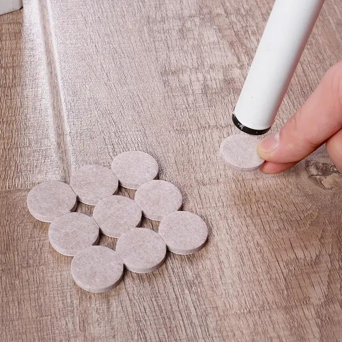 Coussinets de pieds de chaise en feutre, 5mm d'épaisseur, tapis de protection contre les rayures au