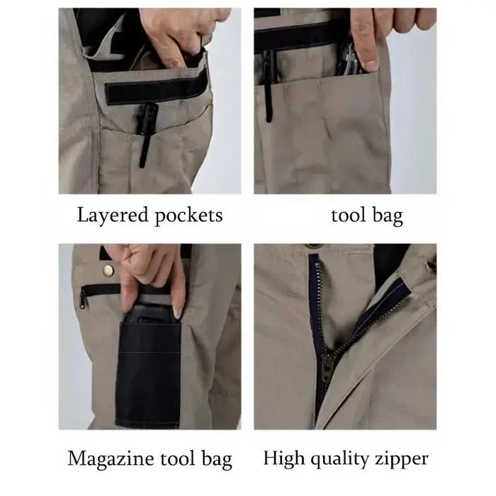 Pantalon de travail résistant homme multi-poches droit cargo outdoor jogging tactique printemps automne