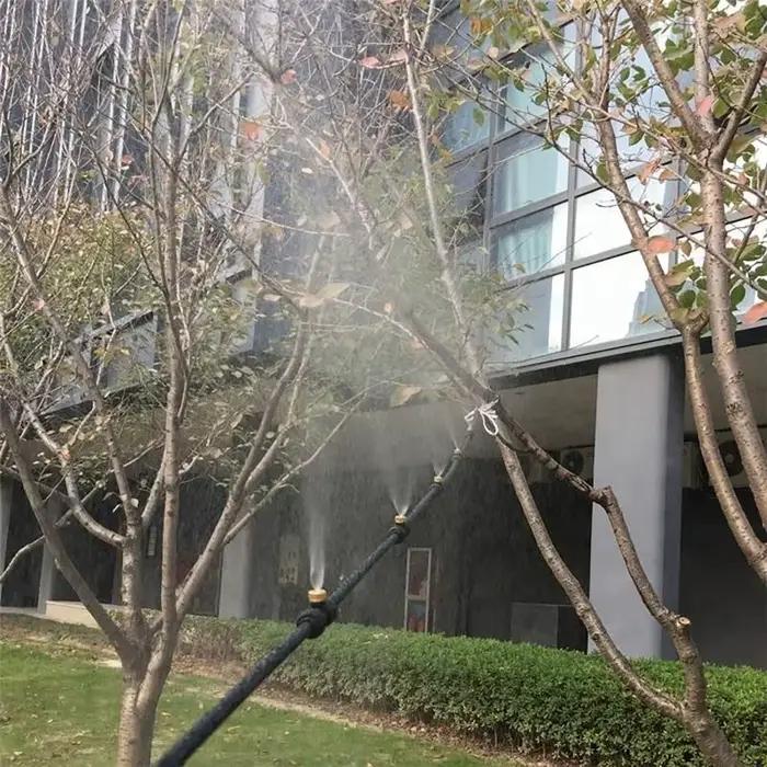 Atomiseur de brouillard d'eau de jardin 18m sac à dos 5 litres pour humidification et refroidissement extérieur jardinage terrasse patio serre