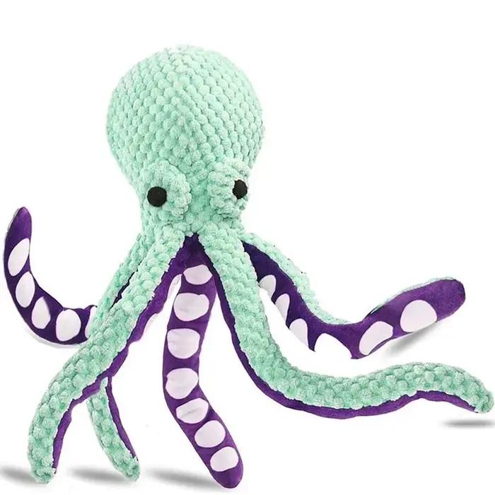 Jouet interactif en peluche poulpe pour animaux de compagnie