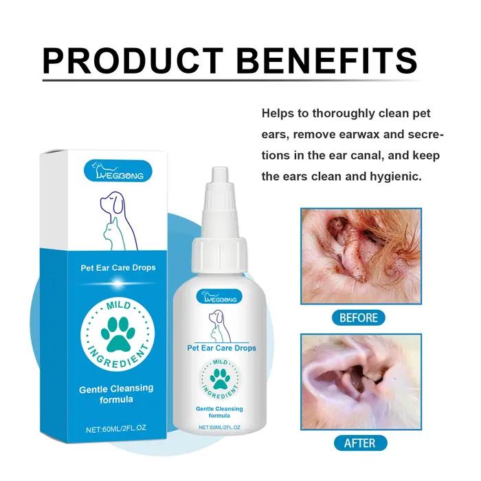 Gouttes de soins des oreilles pour animaux de compagnie