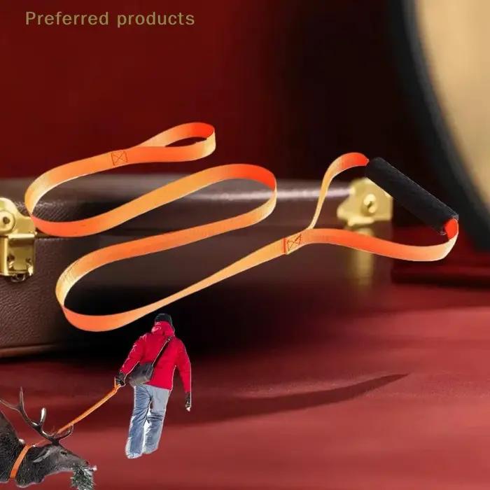 Harnais de traction cerf portable - Sangle multifonction avec poignée pour déplacement facile en forêt