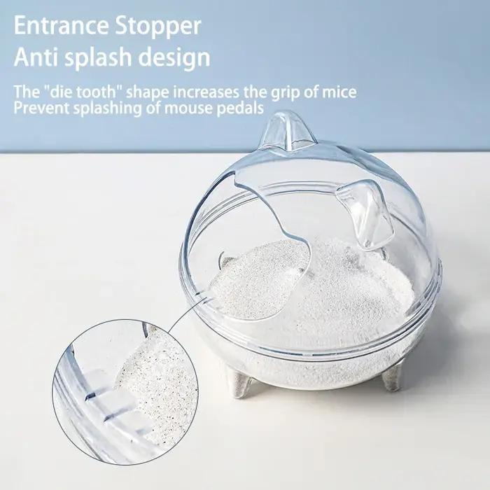 Accessoires de bain anti-éclaboussures, cage de bain transparente pour hamsters, grande salle de douche de grande capacité