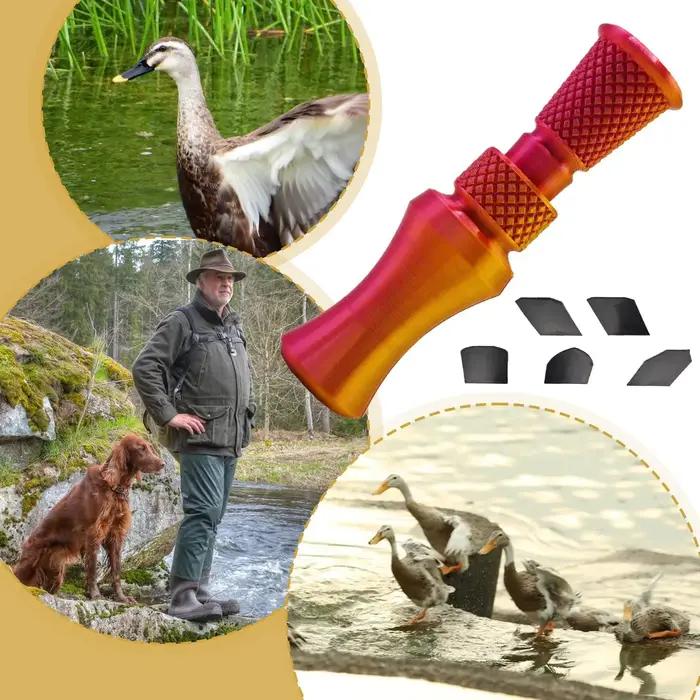 Appeau canard 5 sons avec film changeable pour chasse extérieure - Leurre sonore professionnel