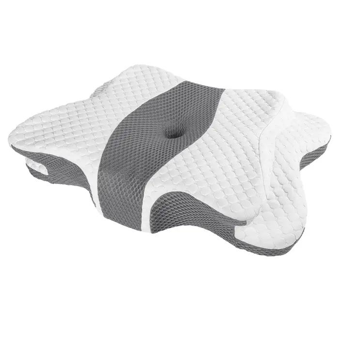 Oreiller mémoire de forme ergonomique orthopédique soutien cervical douleur cou épaule pour chasse repos
