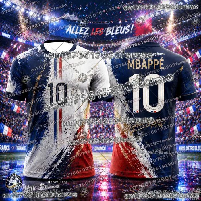 T-shirt de football Mbappé Superstar – Édition Spéciale Commémorative pour Fans – Confort Quotidien – Pour Enfants et Adultes