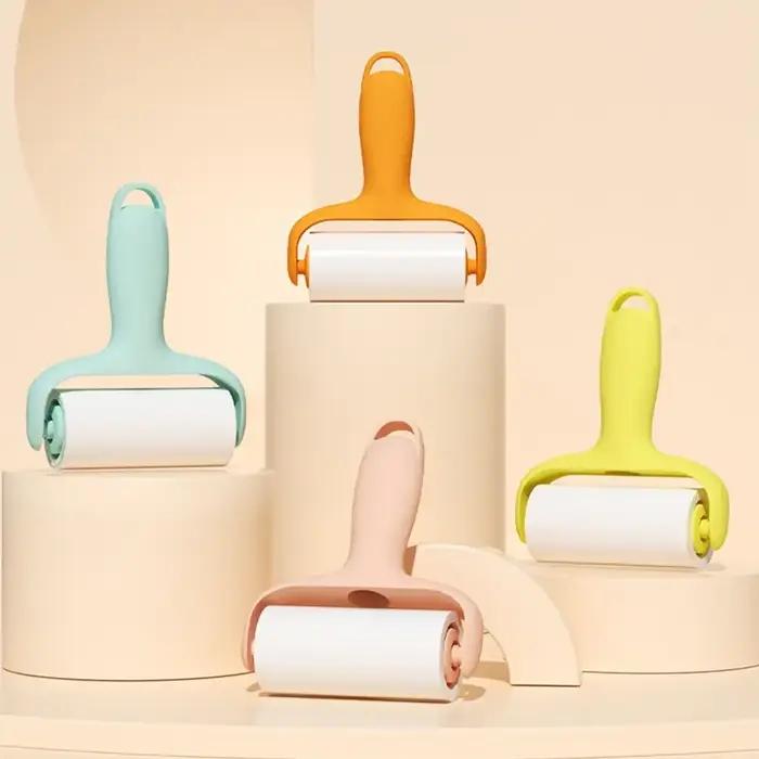 Rouleau anti-poils multifonctionnel pour vêtements et meubles kaki rouge gris occasionnels nettoyage rapide efficace durable