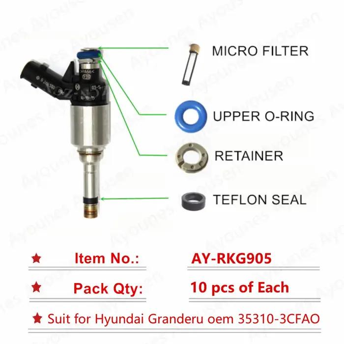 Kit de réparation d'injecteur de carburant GDI, 10 ensembles/40 pièces, pour 35310-3CFA0 0261500096
