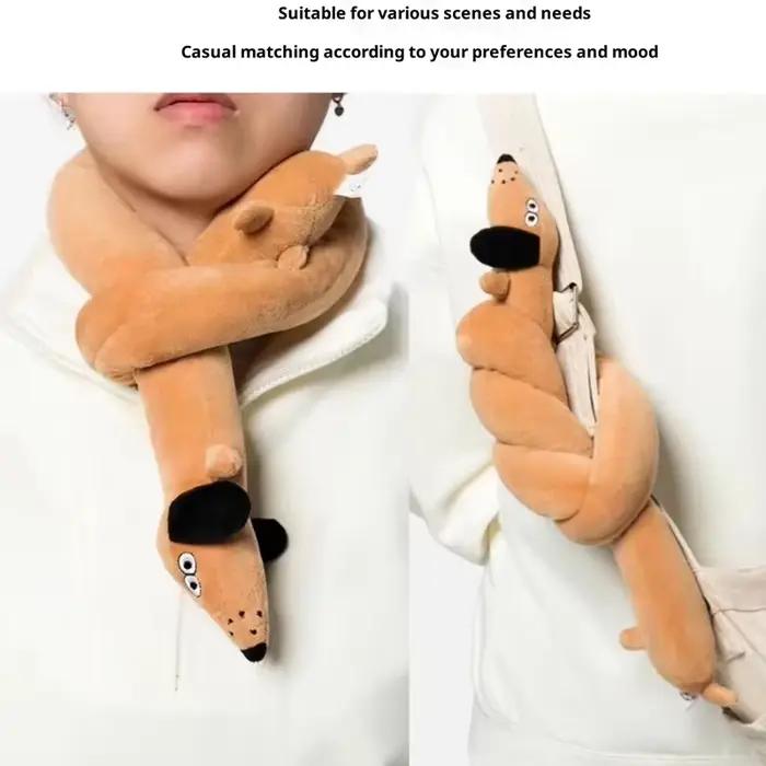 Peluche Teckel Longue et Moelleuse Jouet Sonore pour Enfants Décoration Chambre Canapé Cadeau Occasions Spéciales