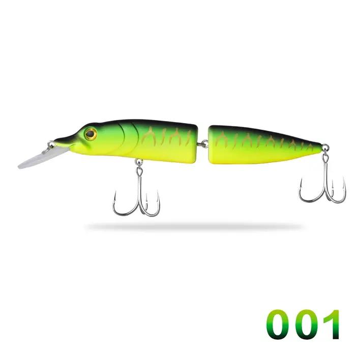 Leurre de pêche en mer Hunthouse Pike Minnow, appât dur 120mm/160mm 16.5g/32g, corps en 2 sections,