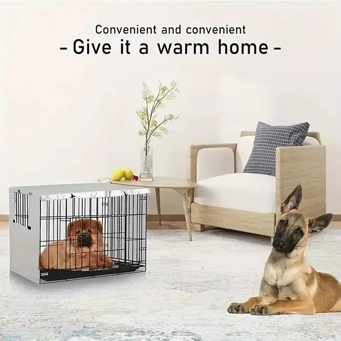 Couverture de chenil pour chien d'extérieur durable avec fenêtre d'observation