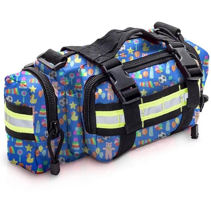 Sac de traumatologie d'urgence pour premiers secours sac rouge coton durable pour paramédicaux et interventions d'urgence avec bandes réfléchissantes