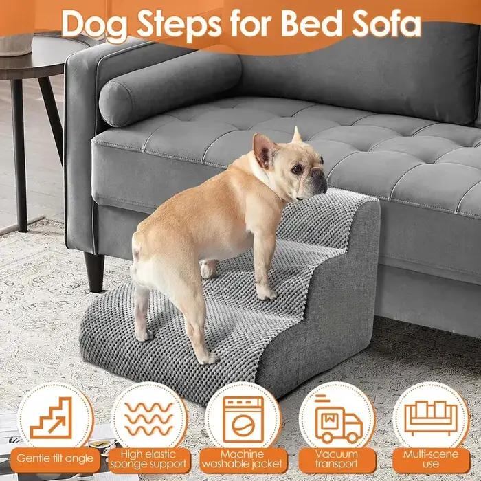 Rampe d'escalier pour chien, échelle latérale pour canapé-lit, marches sécurisées pour les articulations des chiens de petite taille et des chiots âgés