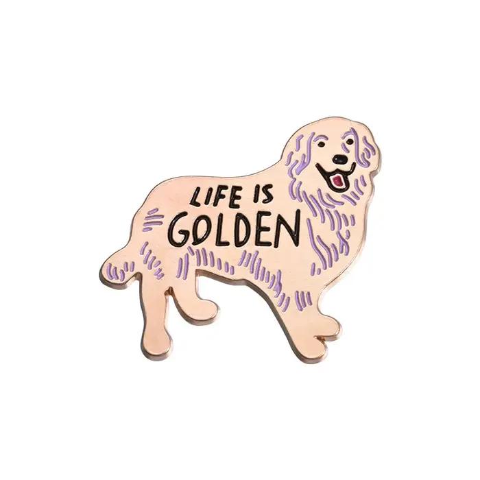Broche en alliage émaillé motif chien de chasse rouge pour femmes bijoux animaux dessin animé cadeau original pour amis occasions spéciales