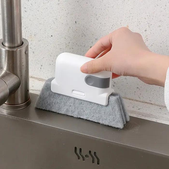 Brosse de nettoyage multifonctionnelle amovible pour nettoyer les fenêtres, les rainures de fenêtre, les placards et autres recoins de la maison occasionnellement