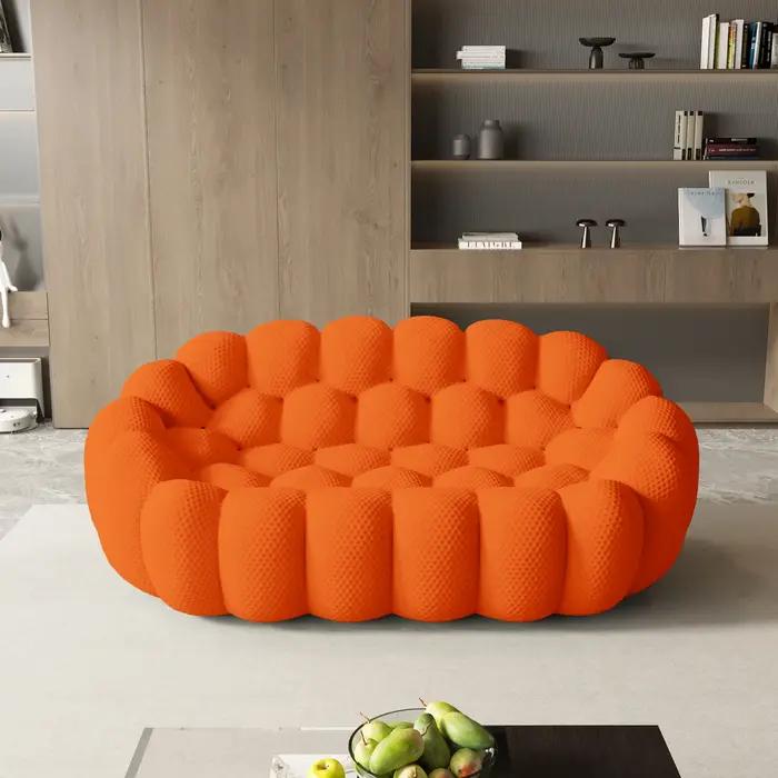 Canapé moderne en tissu tricoté 3D confortable et élégant pour salon minimaliste occasions spéciales femmes