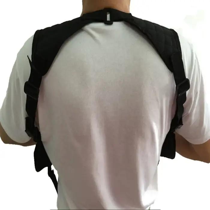 Étui tactique réglable EDC pour pistolet, portable, en nylon, pour main gauche ou droite, sous l'épaule, double étui pour pistolet