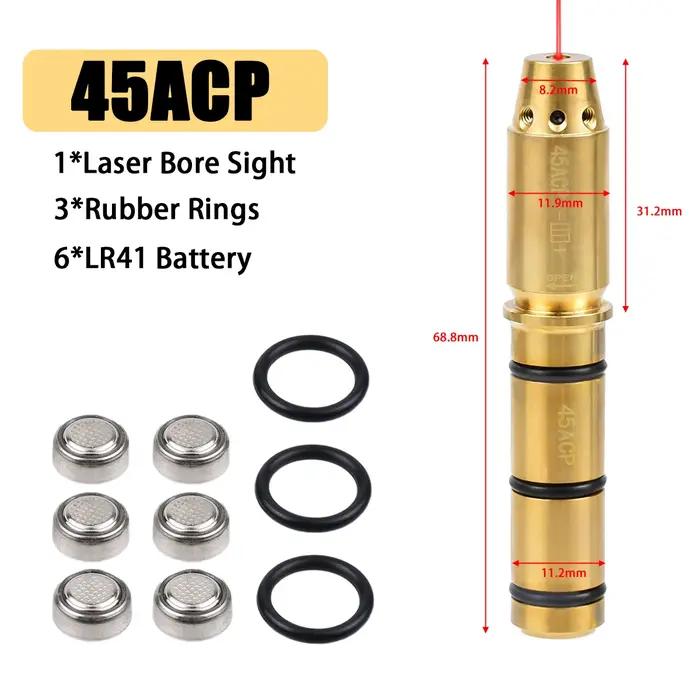 Laser rouge pour alignement de canon .177 .22LR 7.62 9mm 6.5mm 7mm .38spl .223 Cal, balles d'entraînement, aligneur de canon tactique pour la chasse