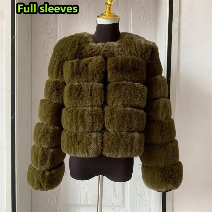 Manteau en fausse fourrure pour femme