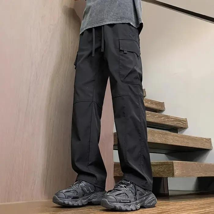 Vêtements de travail de marque de mode américaine pantalons décontractés pour hommes printemps et automne 2025 nouveau pantalon de sport droit ample pour l'extérieur