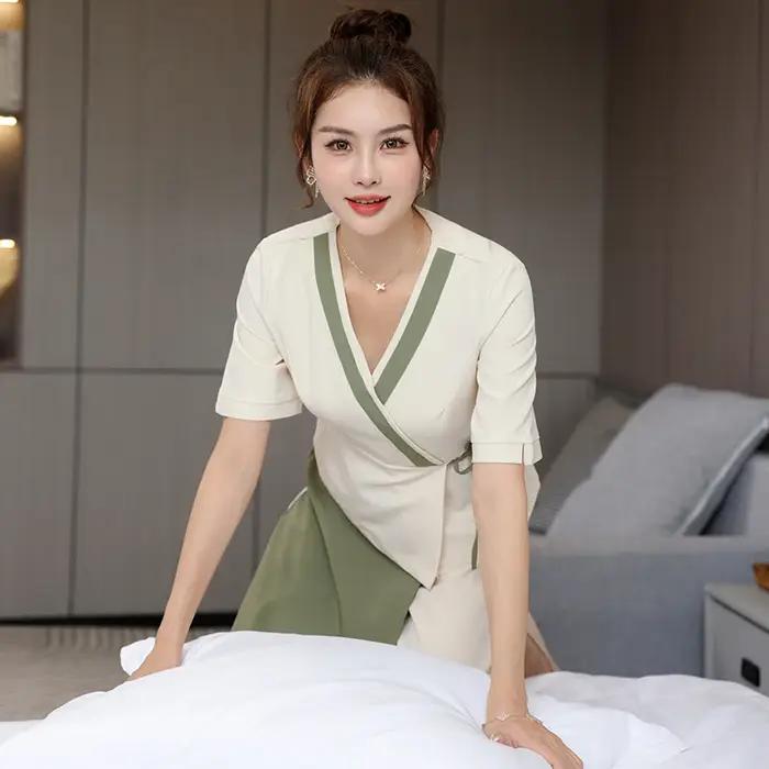 Uniforme esthétique de style professionnel pour femme, salon de beauté, spa, hôtel, bureau esthétique, massage des ongles, beau, vêtements de travail, 73