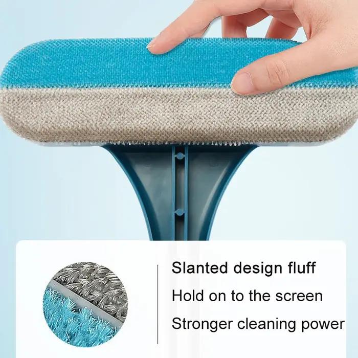 Brosse de nettoyage de pare-brise multifonctionnelle double face pour vitres en verre et nettoyage de surfaces intérieures occassions spéciales