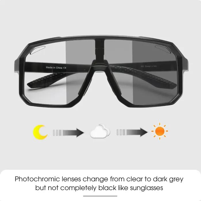 Lunettes de soleil de cyclisme photochromiques pour hommes et femmes, lunettes de sport VTT, lunette