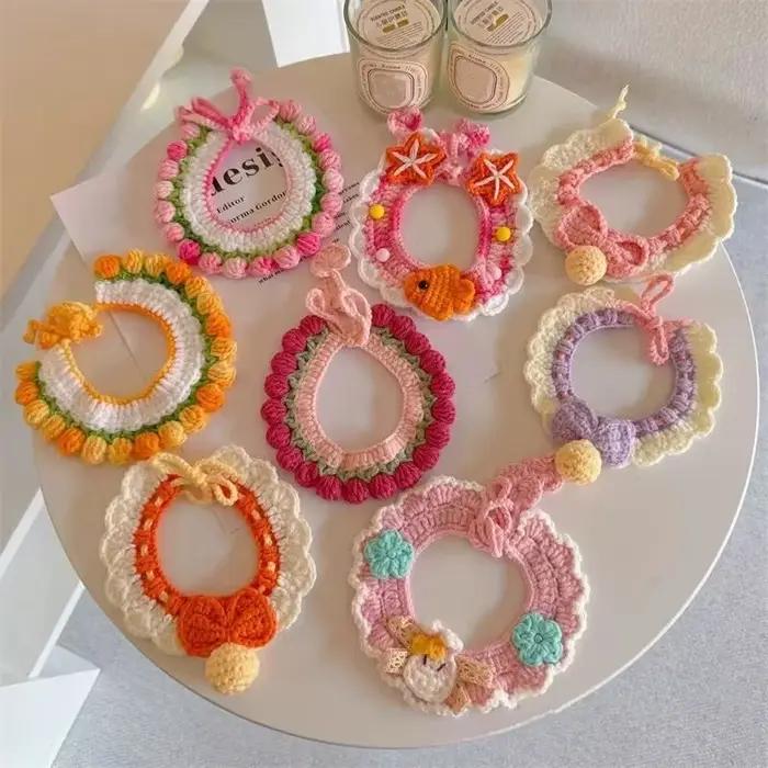 Collier tricoté à la main pour chat élégant et confortable pour les promenades et les occasions spéciales