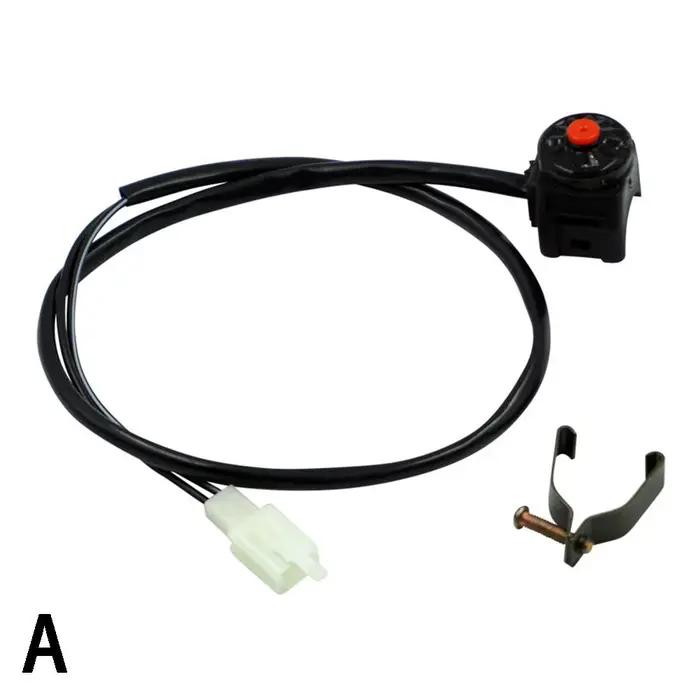Moto tuer bouton poussoir rouge klaxon démarreur Dirt Bike ATV UTV double Sport pour 22mm (7/8 ") ba
