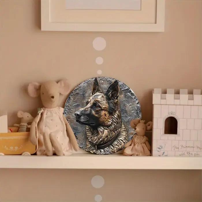 Sculpture de chien de troupeau des contribuables allemands
