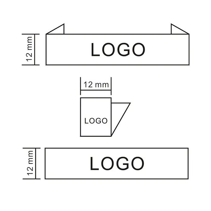 Étiquettes de vêtements de marque personnalisée, fil de mélange de coton polyester, logo privé, étiq